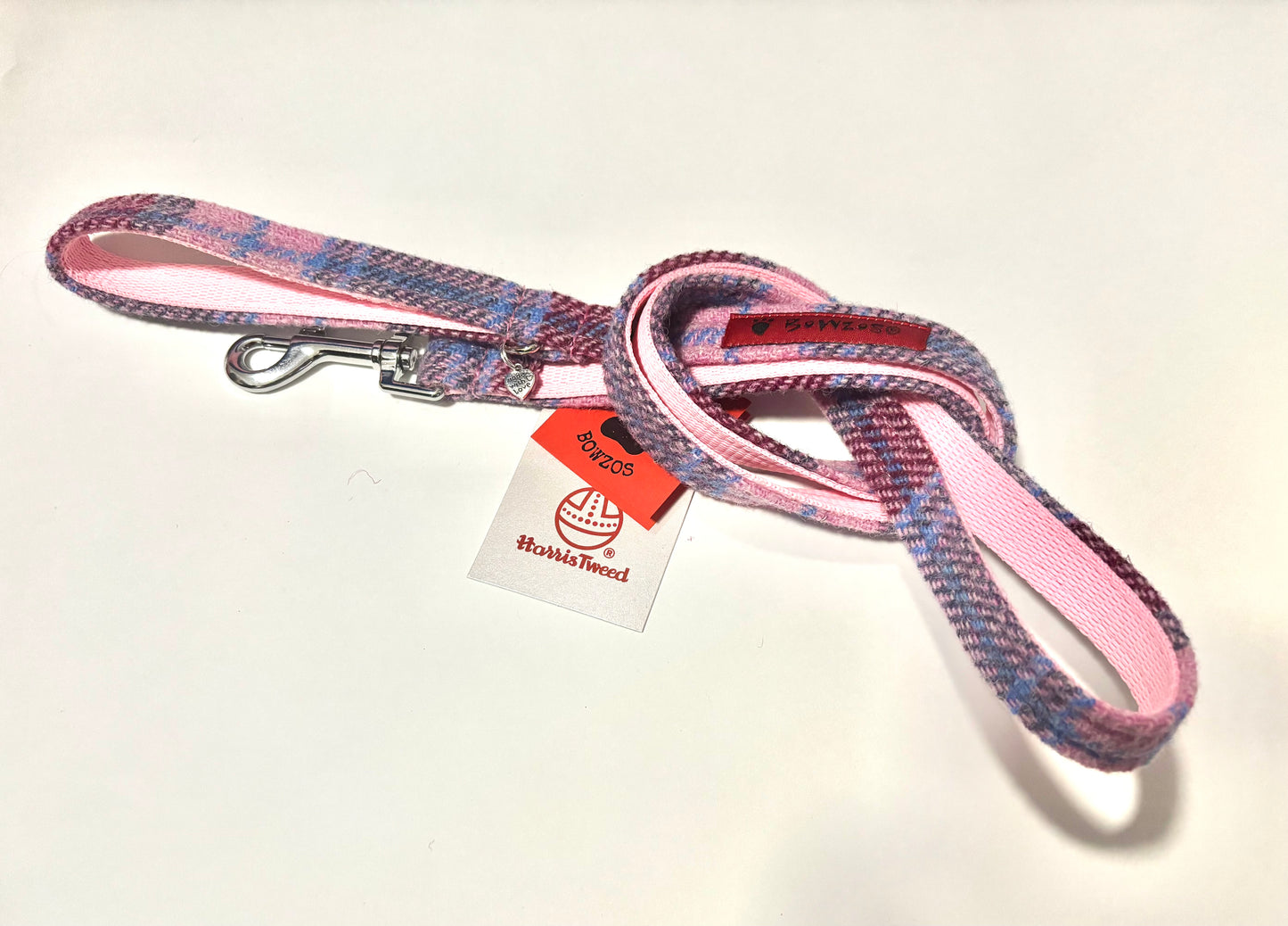 (Maree) Harris Tweed® Dog Lead - Pink, Blue, Lilac Check