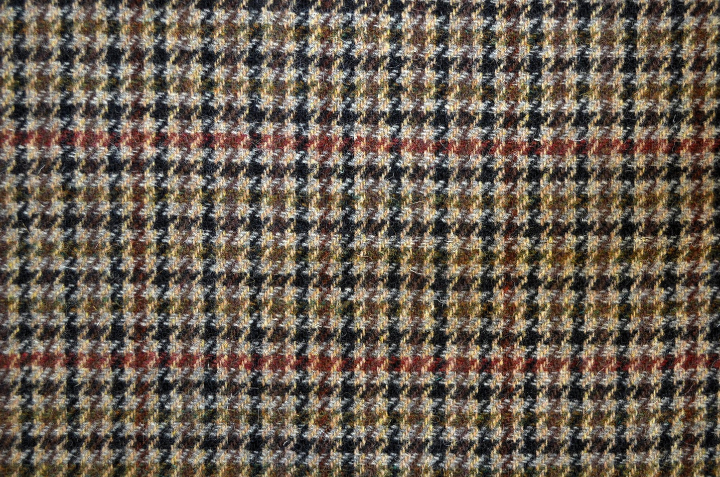 Harris Tweed Bow Tie Dog Collar - Brown Houndstooth - BOWZOS