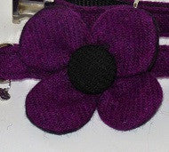 Bright Harris Tweed Flower Collar Accessory - Various Colours - BOWZOS