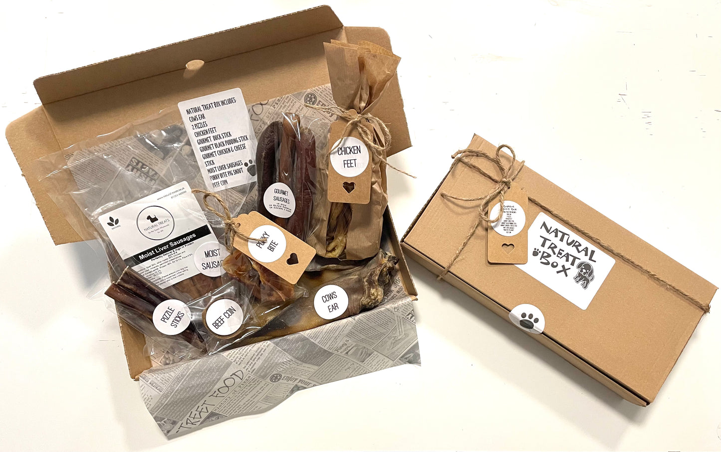 Bowzos Dog Treat Box - Natural