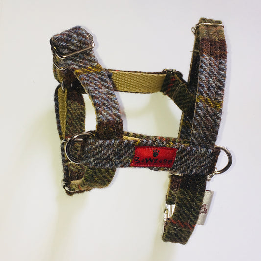 (MacLeod) Harris Tweed Harness - MacLeod Tartan - BOWZOS