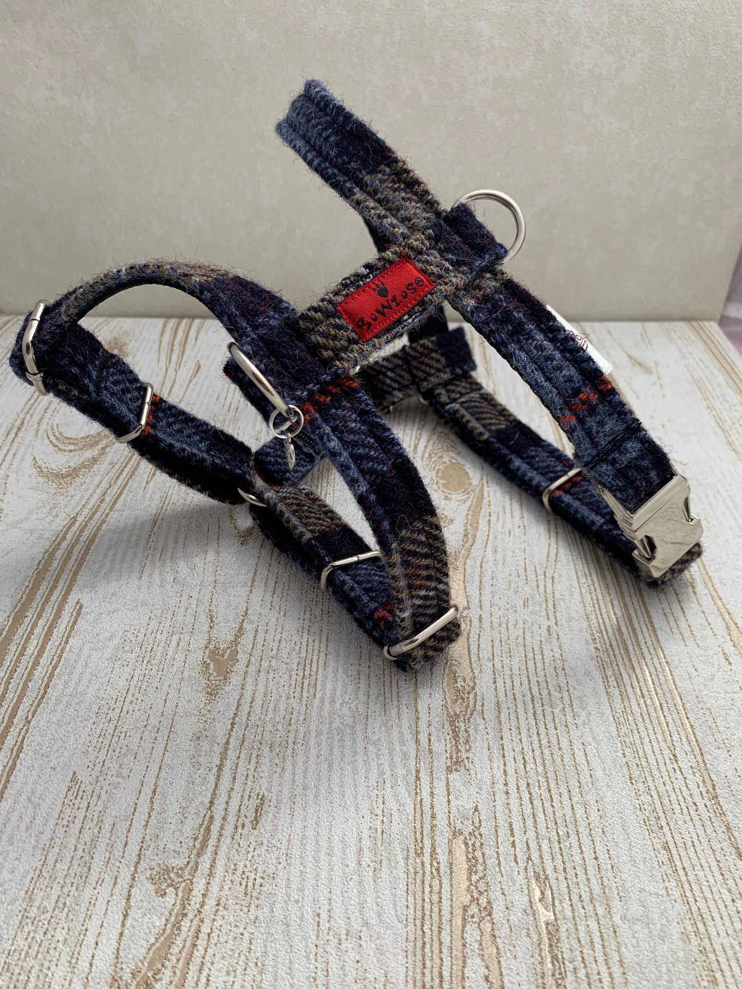 Harris Tweed Harness - MacKenzie Tartan - BOWZOS