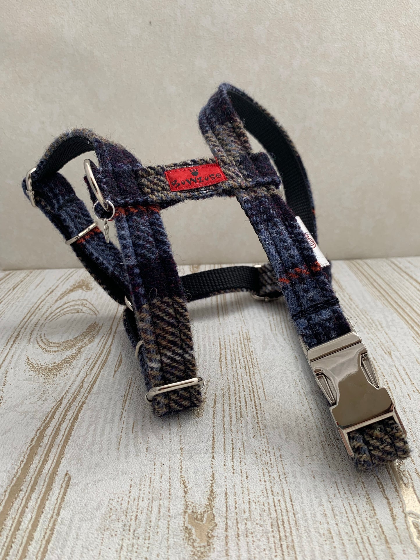 Harris Tweed Harness - MacKenzie Tartan - BOWZOS