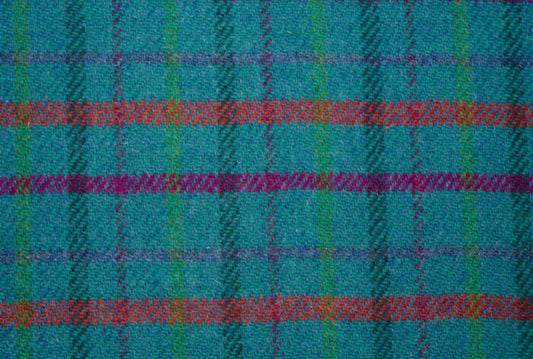 (Tiree) Harris Tweed® Dog Collar - Turquoise Check