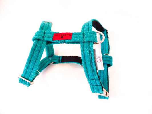 (Dalmahoy) Harris Tweed Harness - Jade - BOWZOS