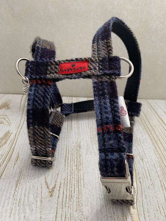 Harris Tweed Harness - MacKenzie Tartan - BOWZOS