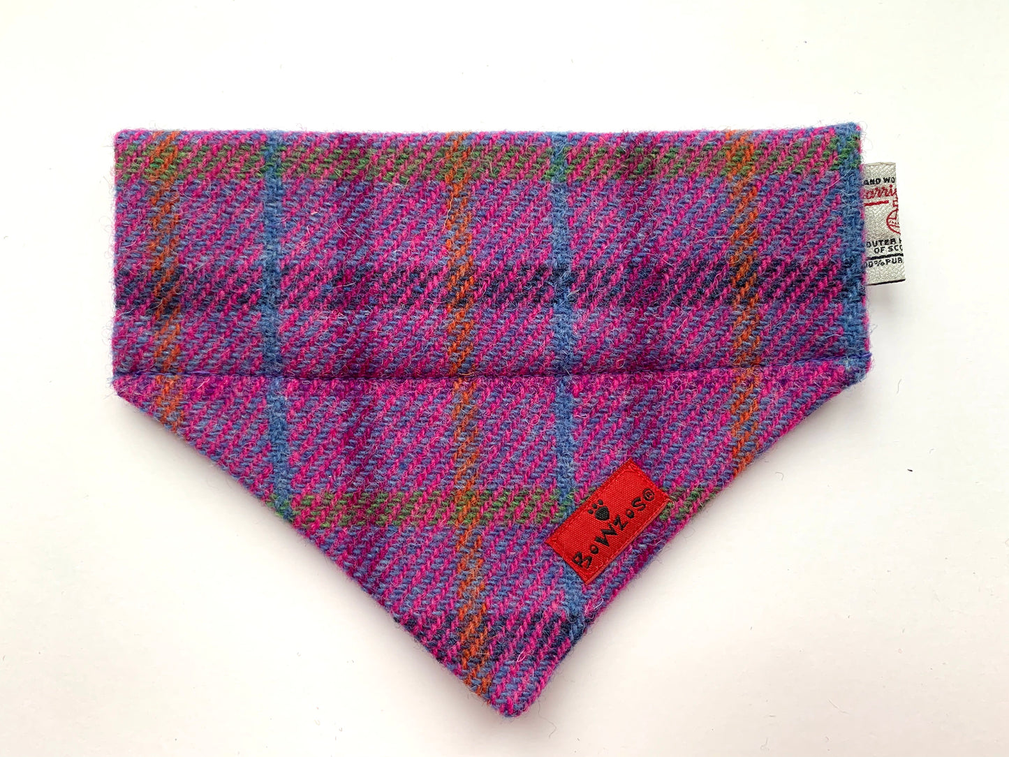 (Jura) Bowzos Harris Tweed® Bandana - Purple Check