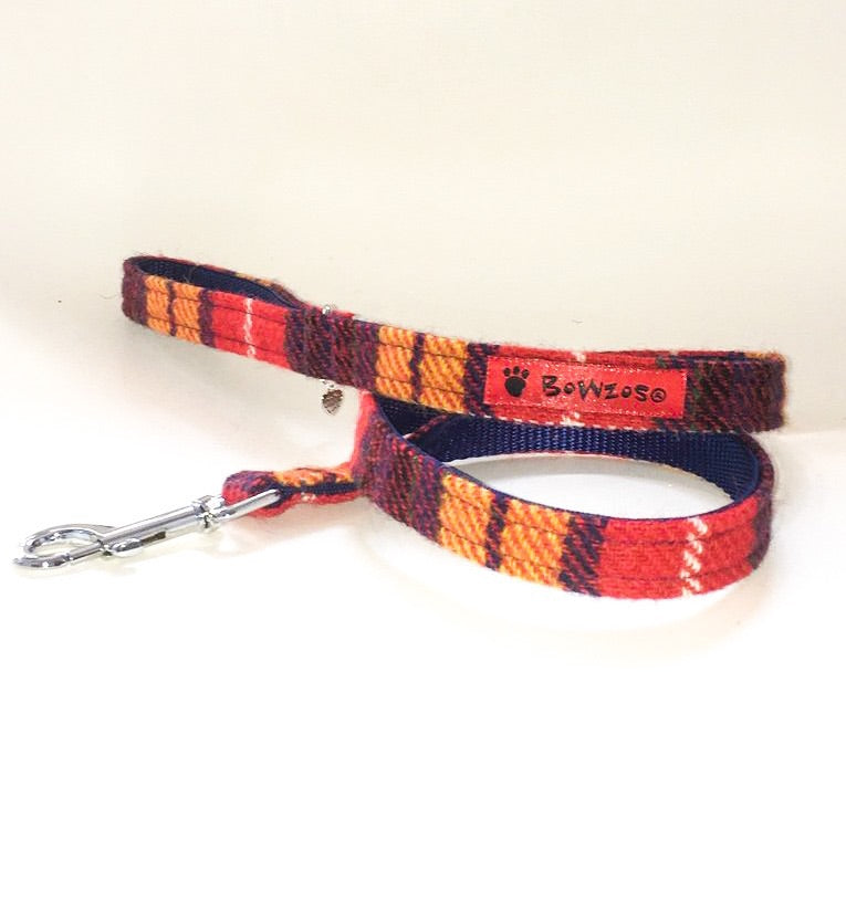 (Bute) Harris Tweed Dog Lead - Tartan - BOWZOS