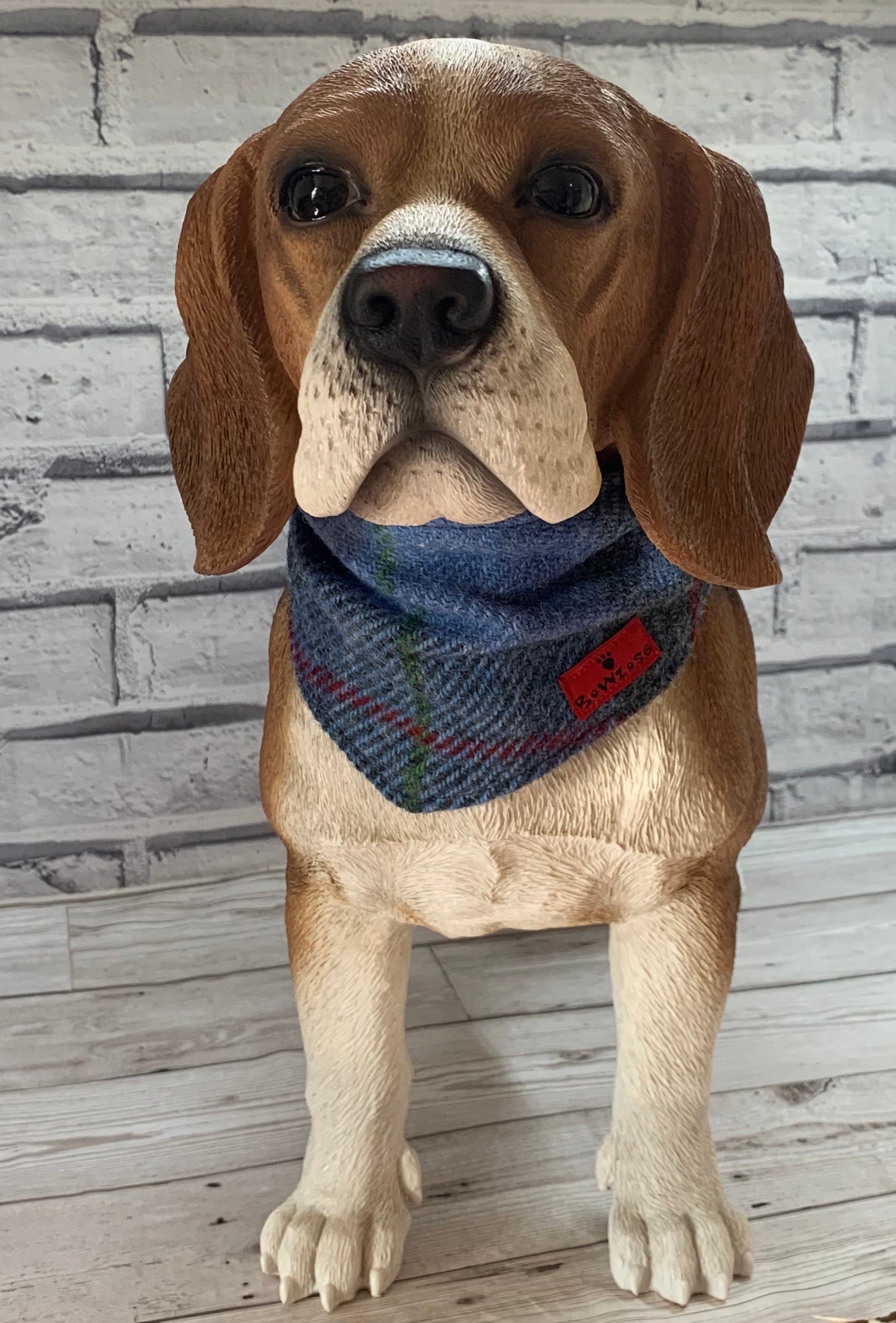 (Skye) Scruffneck - Blue/Grey Check - BOWZOS