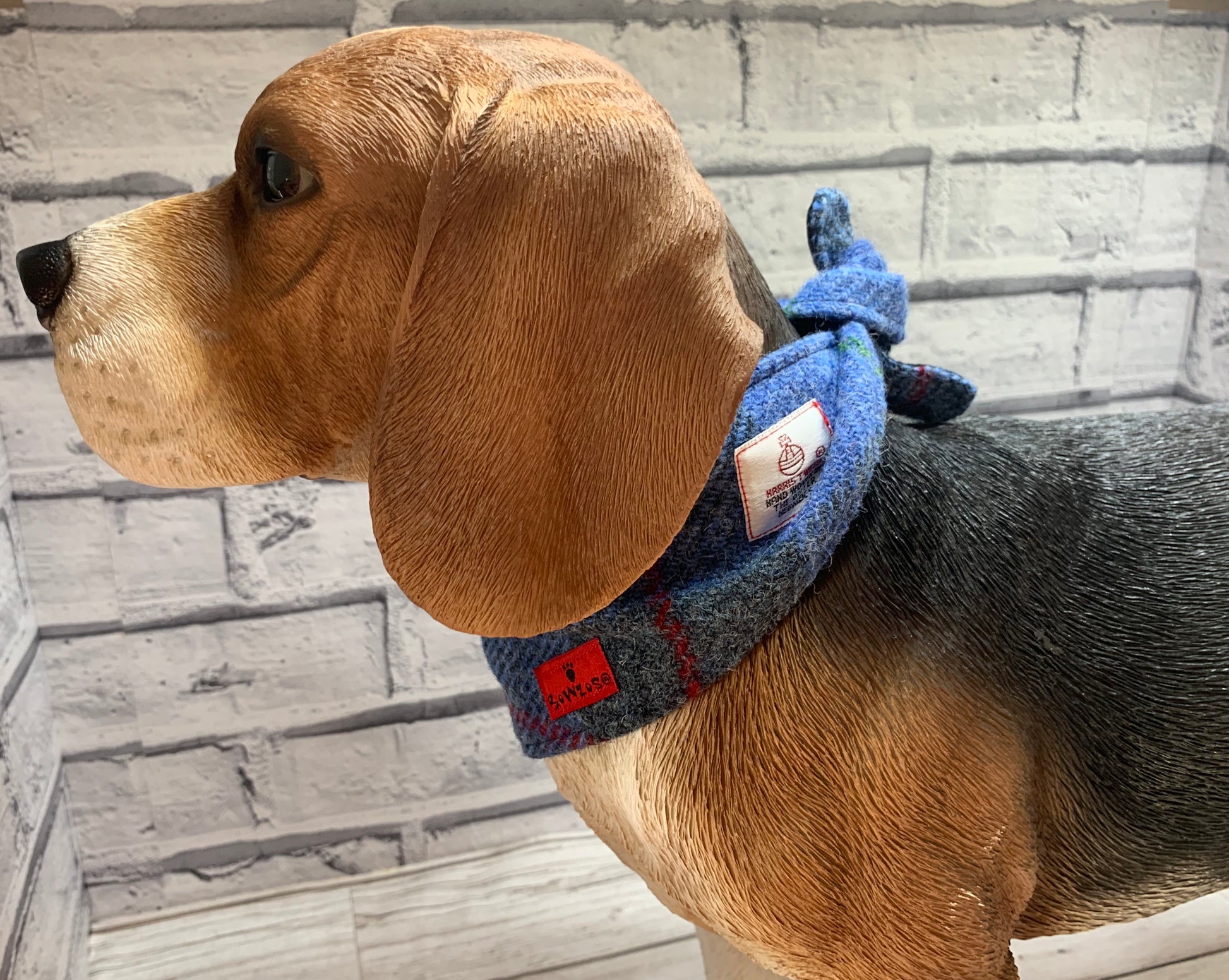 (Skye) Scruffneck - Blue/Grey Check - BOWZOS