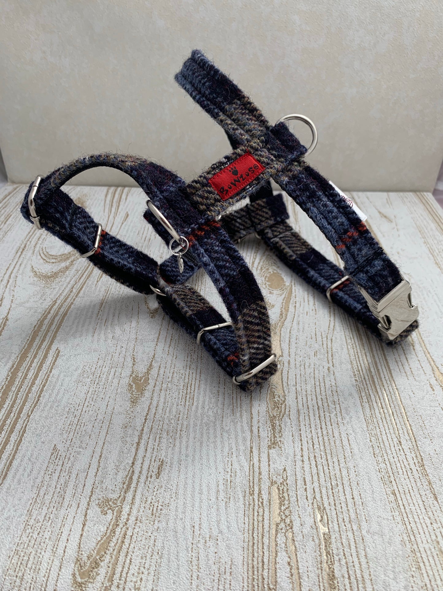 Harris Tweed Harness - MacKenzie Tartan - BOWZOS