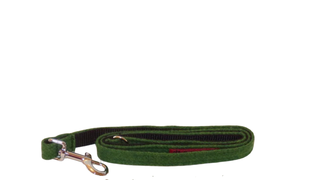 Harris Tweed Dog Lead - Evergreen - BOWZOS