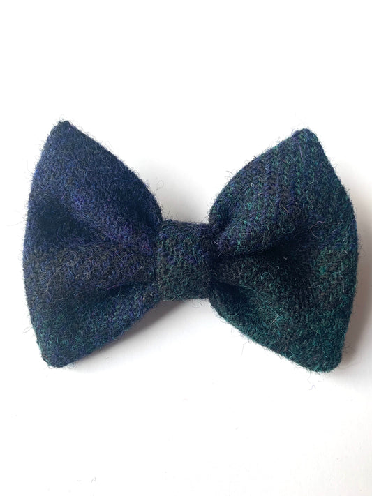 (Black Watch) Bowzos Bow - Harris Tweed® Black Watch Tartan