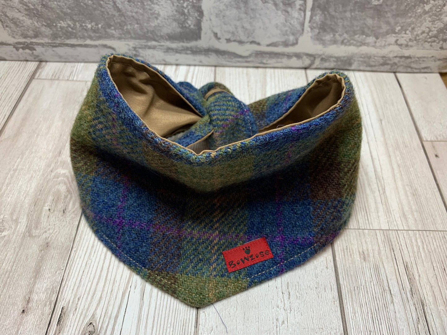 (Inverary) Scruffneck - Khaki/Blue Check - BOWZOS