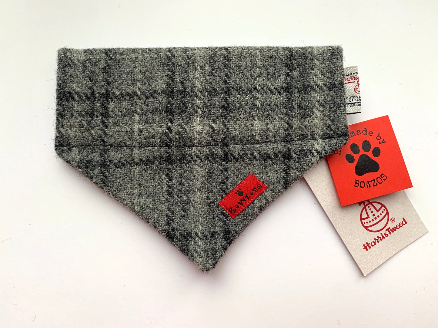 (Greyfriars) Bowzos Harris Tweed® Bandana - Grey Check