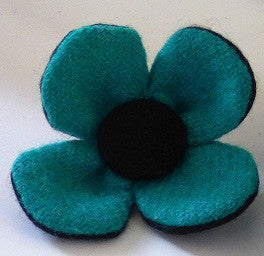 Bright Harris Tweed Flower Collar Accessory - Various Colours - BOWZOS