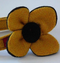 Bright Harris Tweed Flower Collar Accessory - Various Colours - BOWZOS
