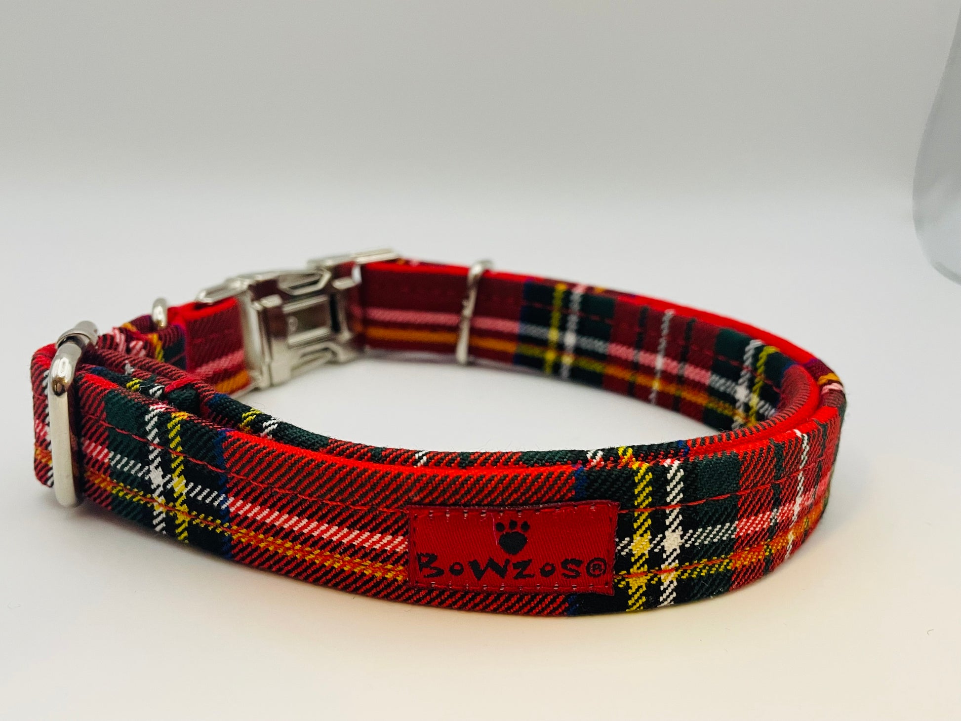 Dog Collar  - Royal Stewart Tartan - BOWZOS