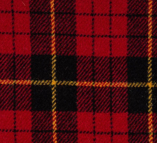 (Macleod Red) Harris Tweed® Dog Lead - Red/Black Tartan