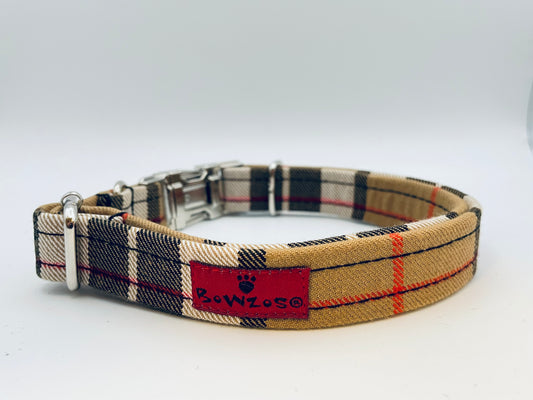 Dog Collar - Thomson Camel Tartan - BOWZOS