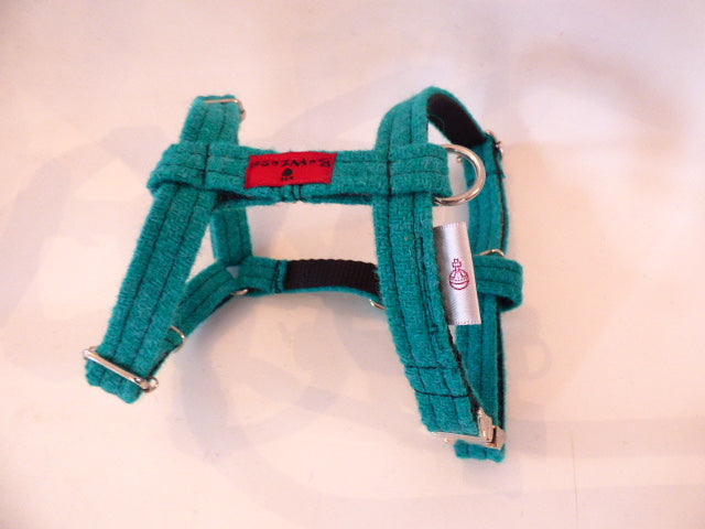 (Dalmahoy) Harris Tweed Harness - Jade - BOWZOS
