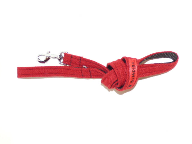 (Cranberry) Harris Tweed Dog Lead - BOWZOS