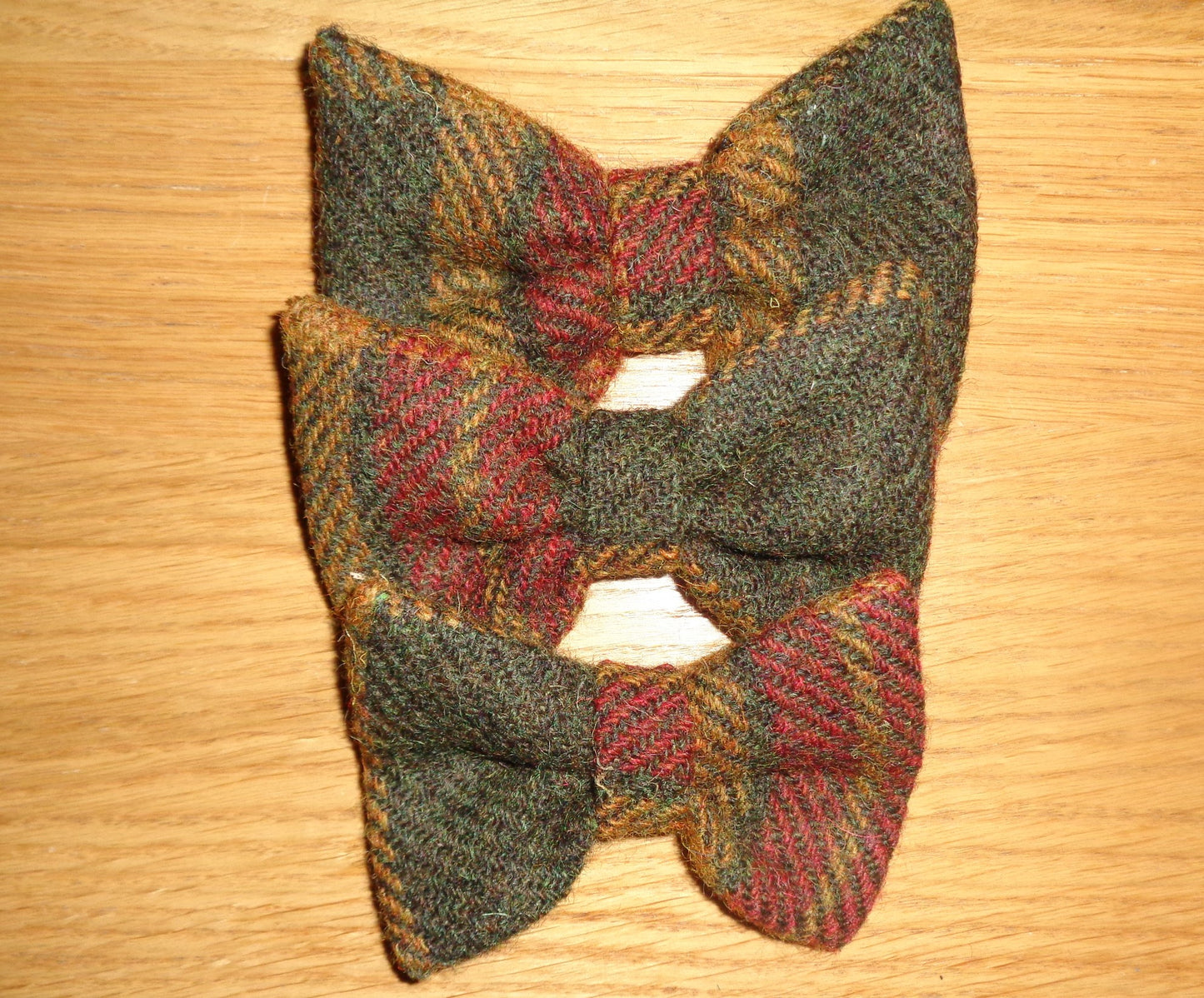 (Stornoway) Bowzos Bow - Harris Tweed Chestnut & Mustard Check - BOWZOS