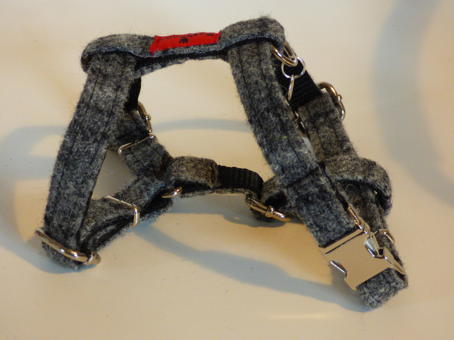 (Greyfriars) Harris Tweed Harness - Grey Check - BOWZOS