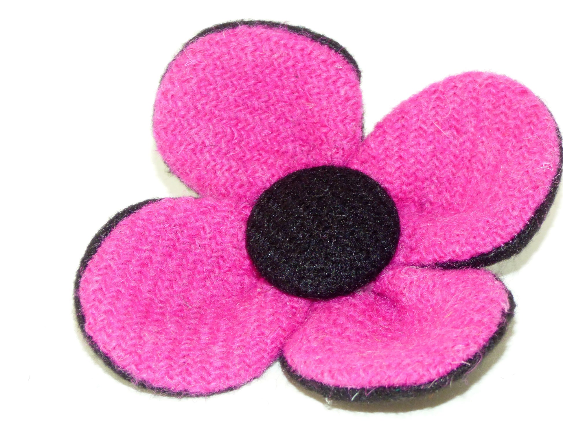 Bright Harris Tweed Flower Collar Accessory - Various Colours - BOWZOS