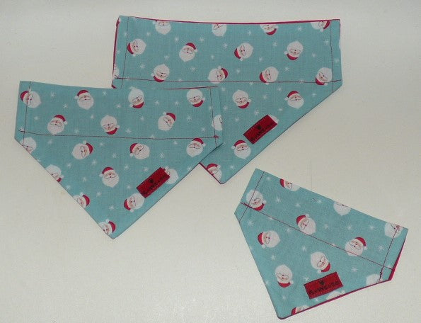 Santa Print Christmas Bandana - BOWZOS