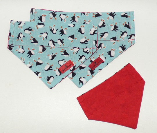 Penguin Print Christmas Bandana - BOWZOS
