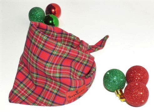 Tartan Print Christmas Bandana Scarf - BOWZOS