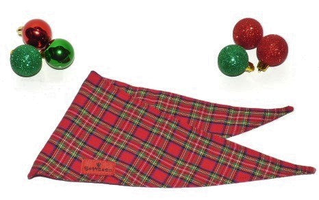 Tartan Print Christmas Bandana Scarf - BOWZOS