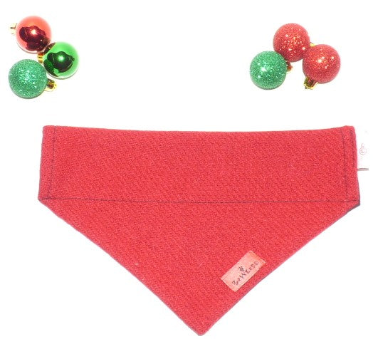 (Cranberry) Bowzos Harris Tweed Bandana - BOWZOS