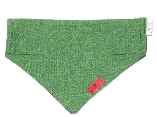 (Evergreen) Bowzos Harris Tweed Bandana -  Green - BOWZOS