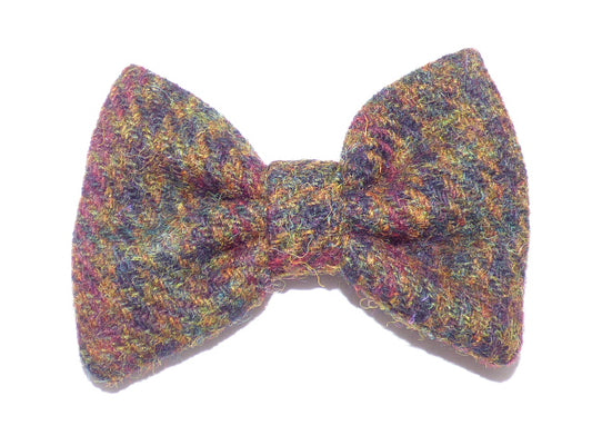 (Bobby) Houndstooth Harris Tweed Bow - BOWZOS