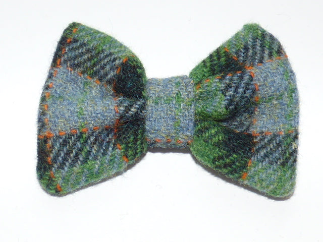 Bowzos Bow - Harris Tweed Grass Green  Check - BOWZOS