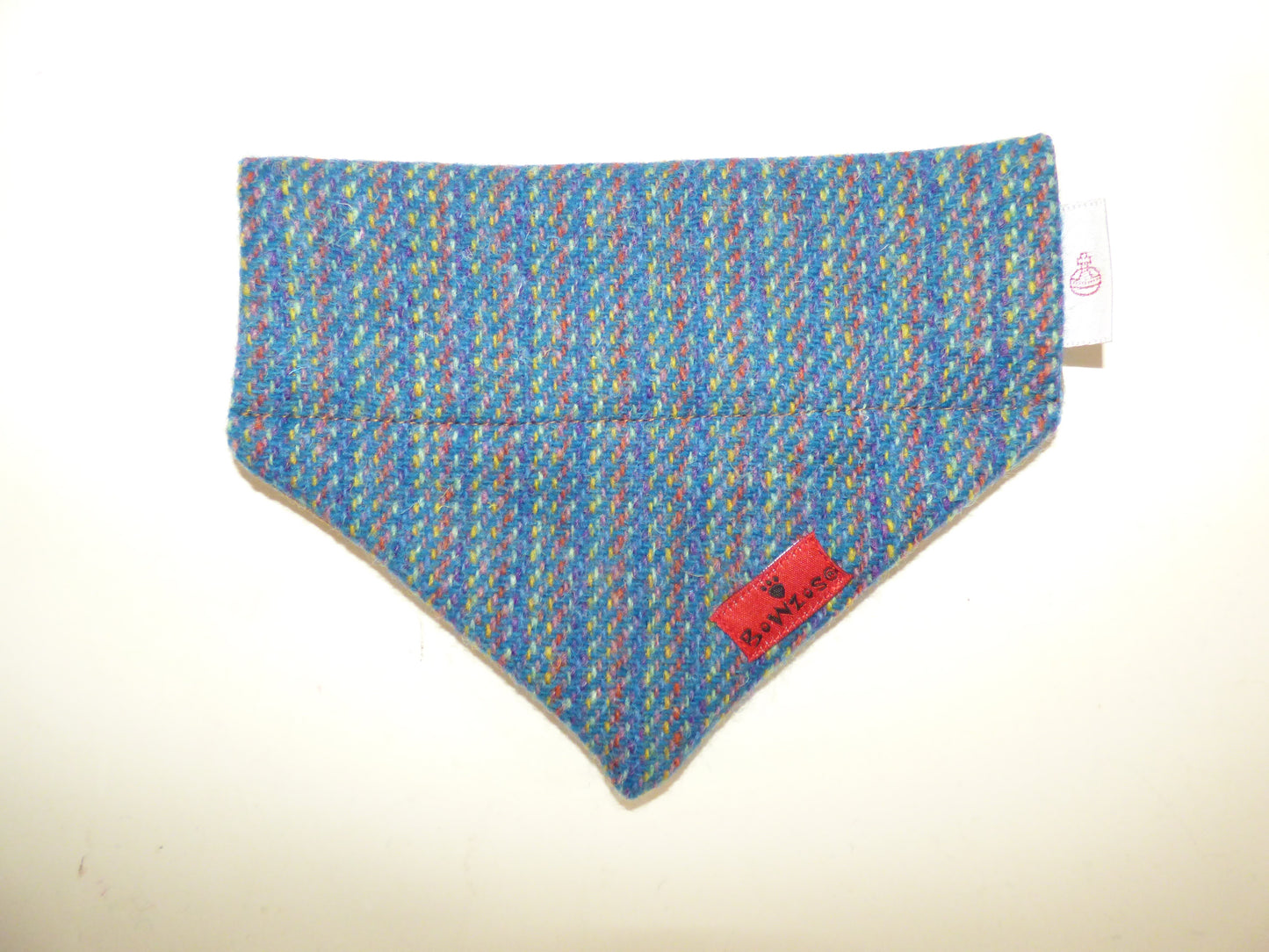 (Gordon) Bowzos Harris Tweed Bandana - Blue Kaona - BOWZOS