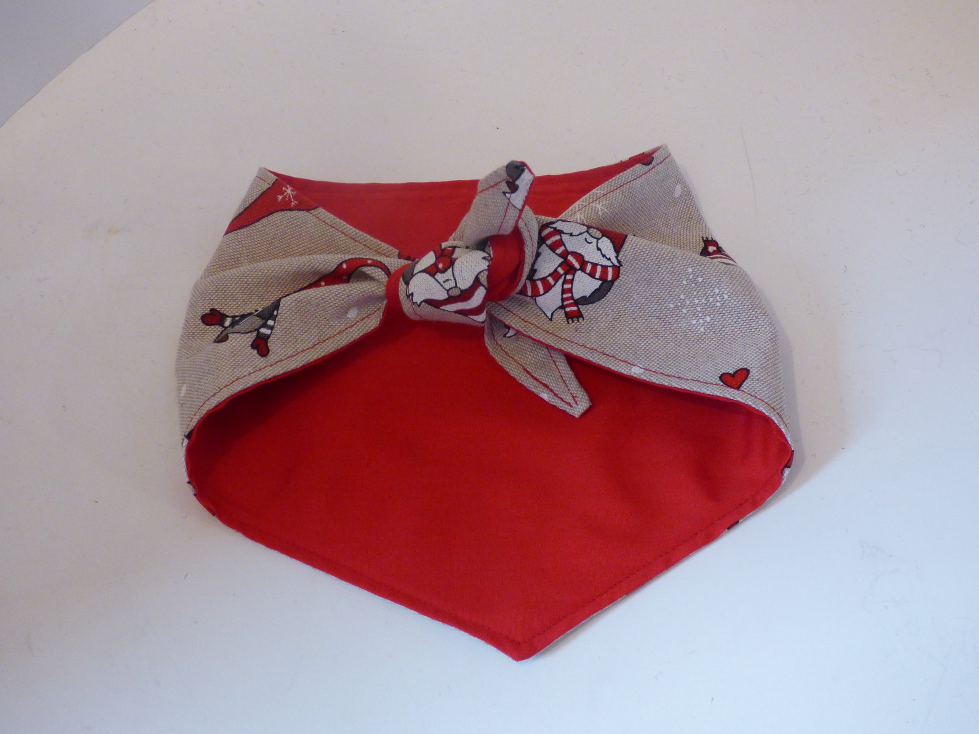 Santa Print Christmas Bandana Scarf - BOWZOS