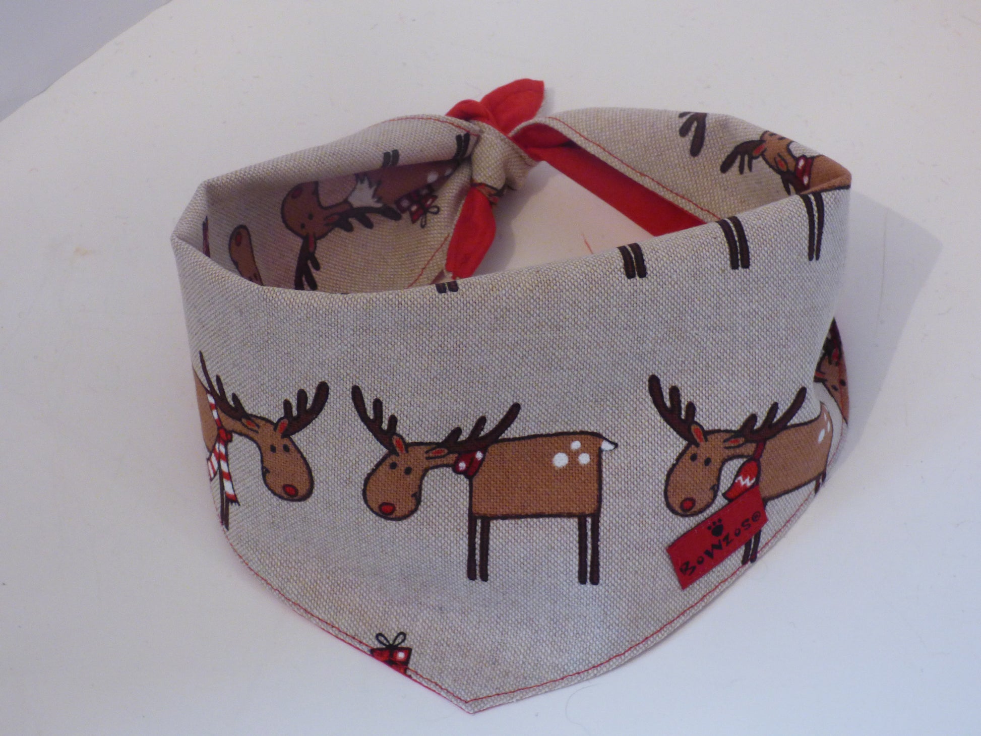 Rudolph Print Christmas Bandana Scarf - BOWZOS