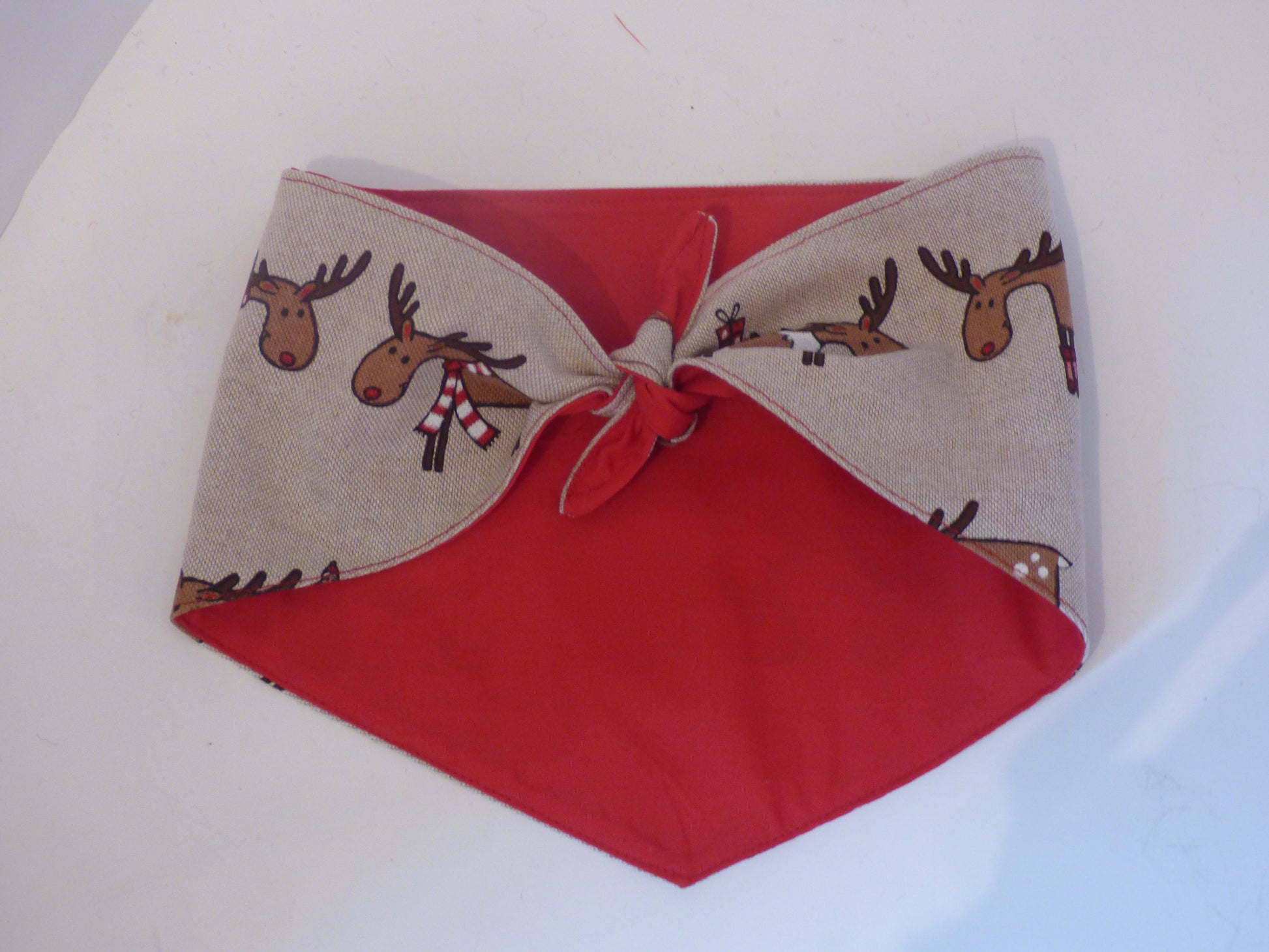 Rudolph Print Christmas Bandana Scarf - BOWZOS