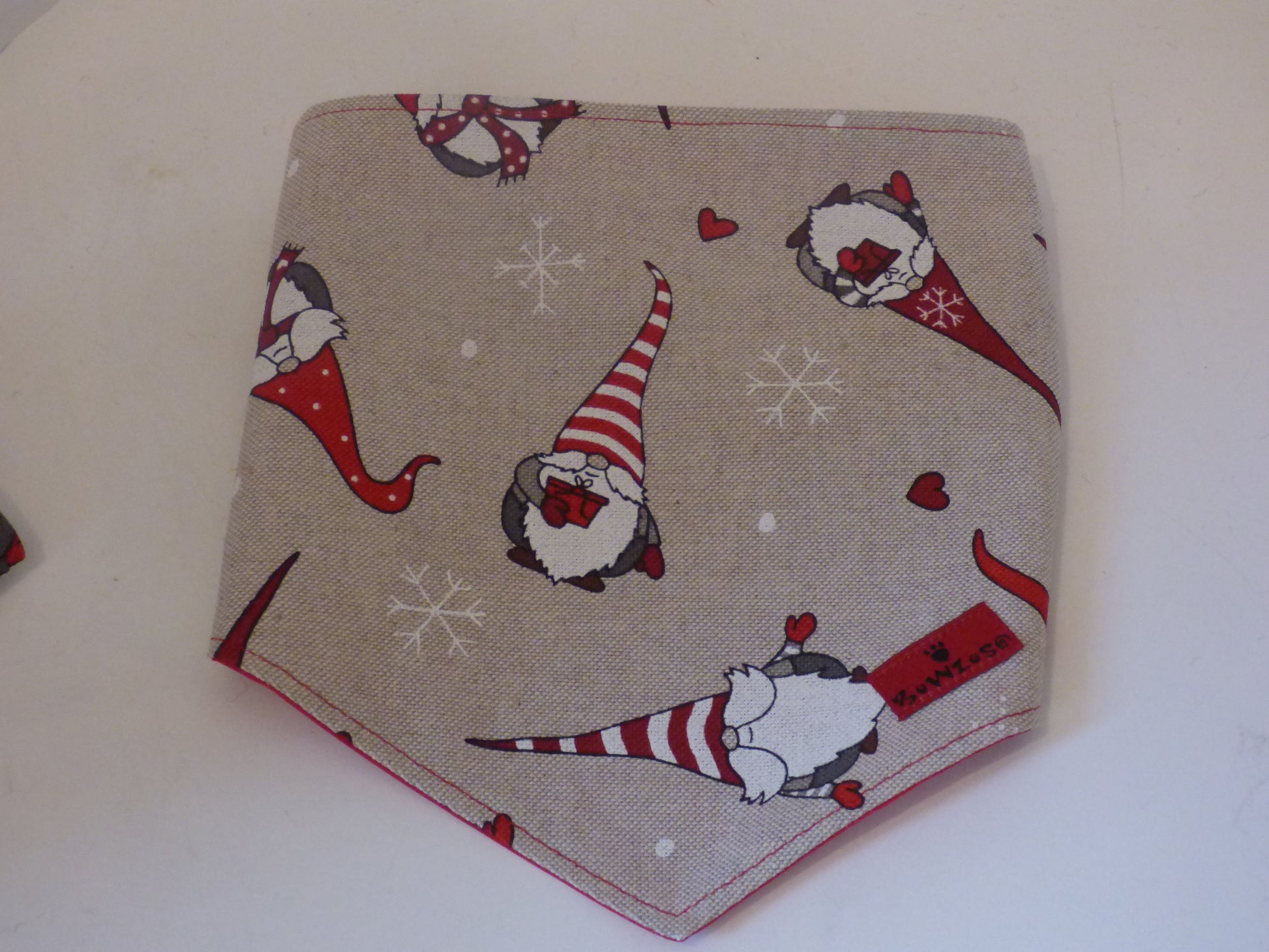 Santa Print Christmas Bandana Scarf - BOWZOS