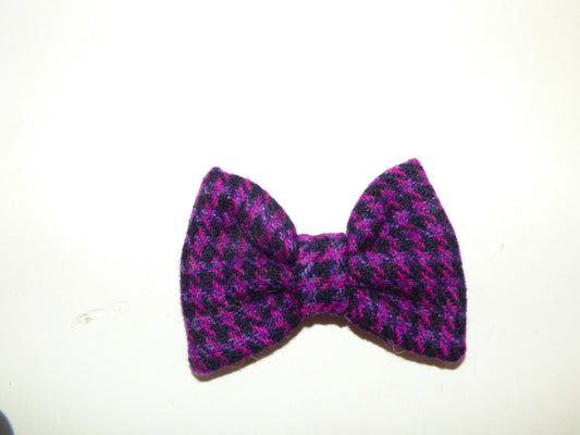 (Hetty) Harris Tweed Houndstooth Bowzos Bow - BOWZOS