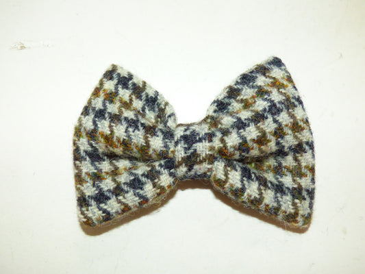 (Harris) Houndstooth Harris Tweed Bow - BOWZOS