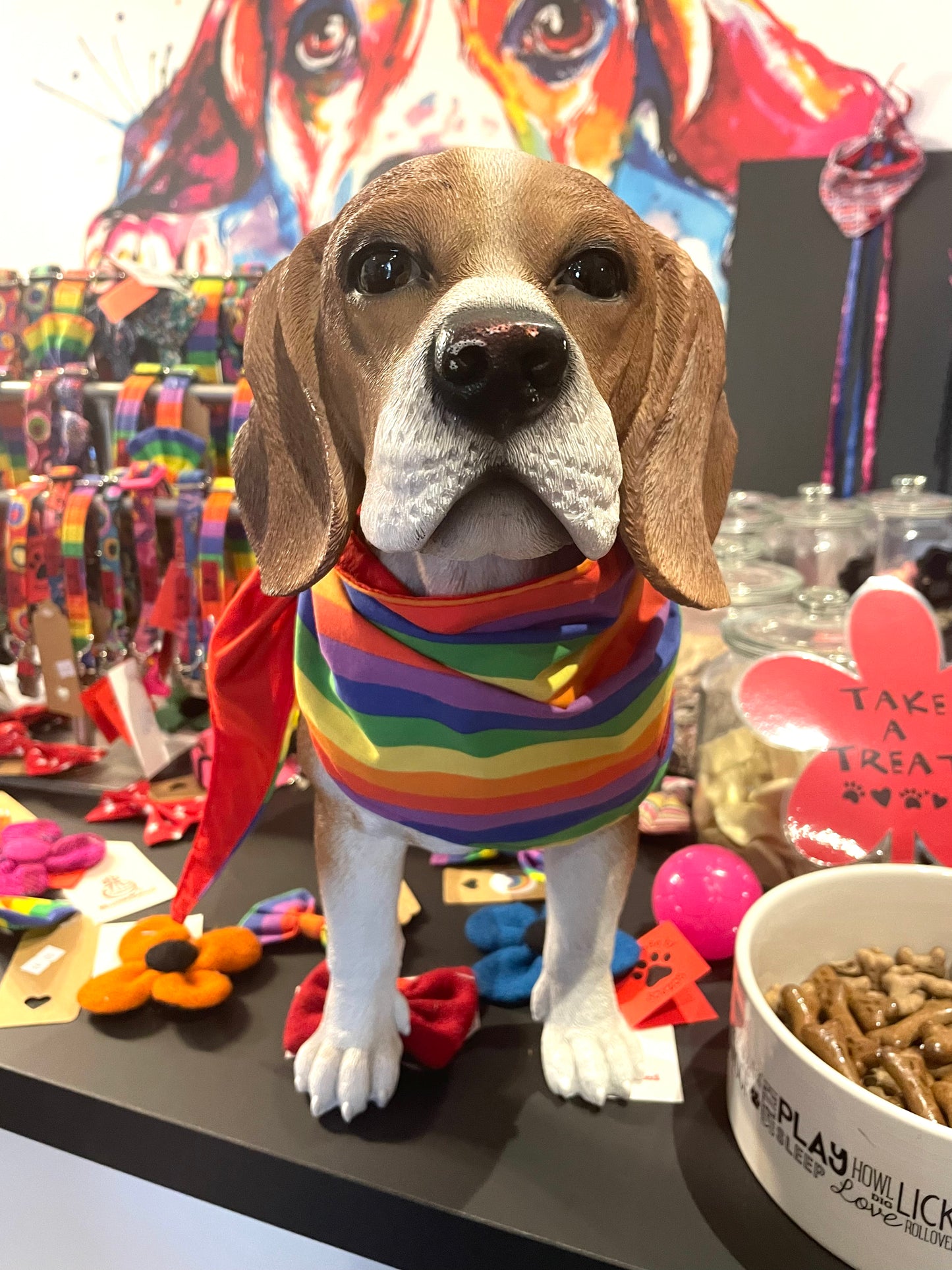 Pride Rainbow Dog Scarf