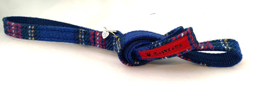 Dog Lead - Blue Stewart Tartan - BOWZOS
