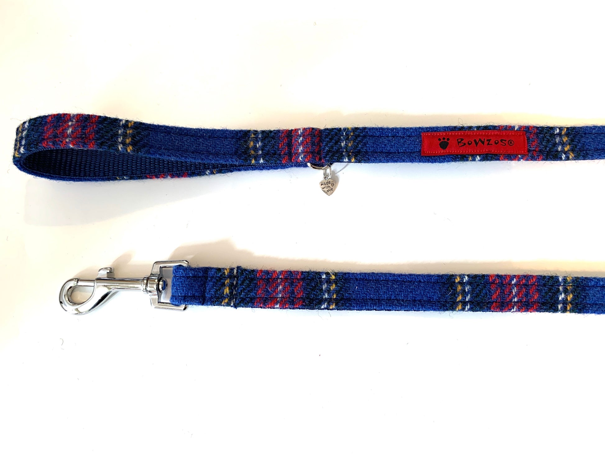 Dog Lead - Blue Stewart Tartan - BOWZOS