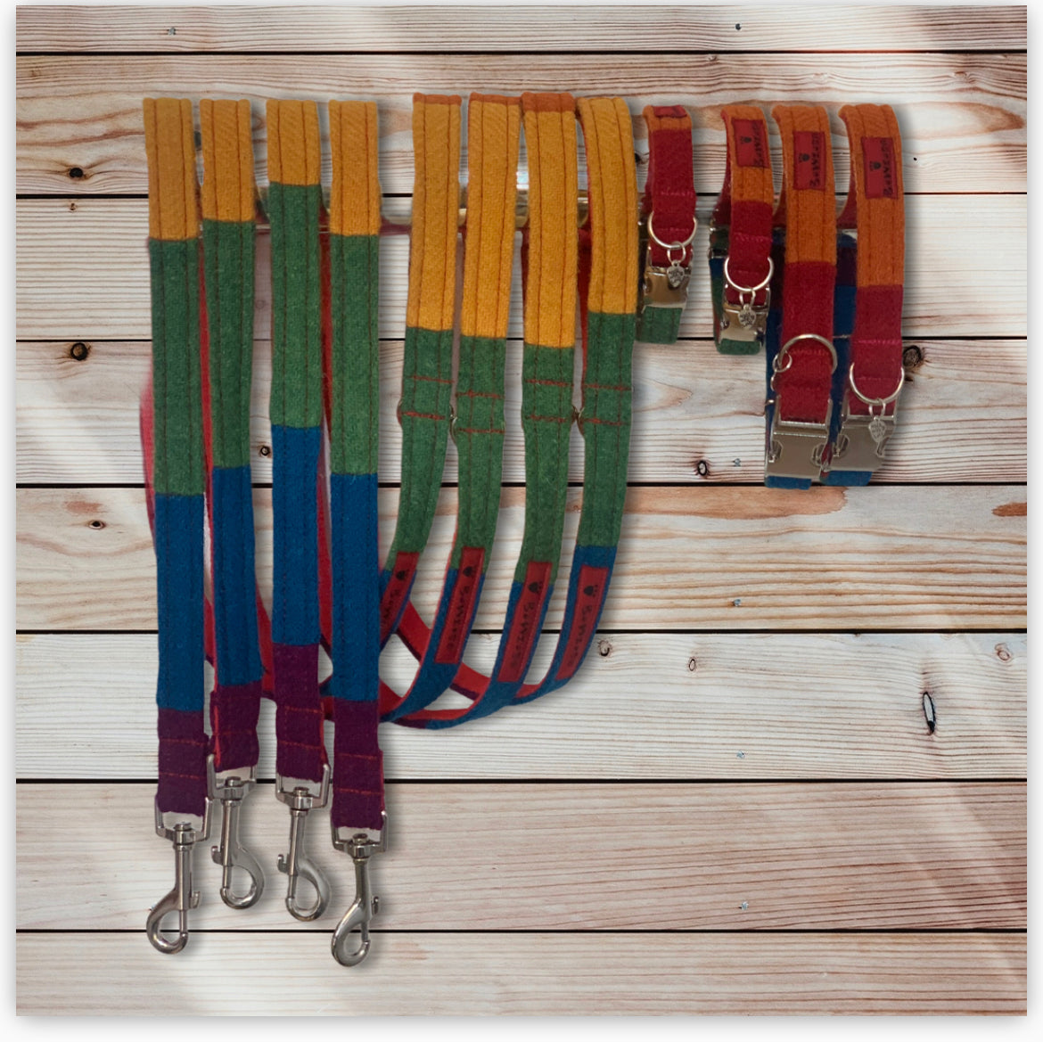 Harris Tweed® Rainbow Dog Collar & Lead Set 🌈