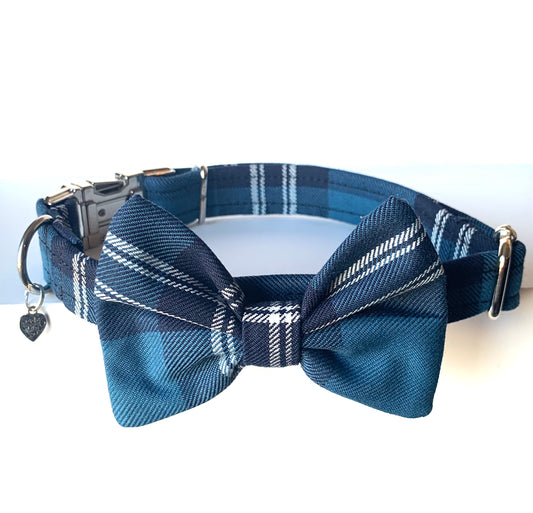 Bow Tie Dog Collar - Earl of St Andrews Tartan - BOWZOS