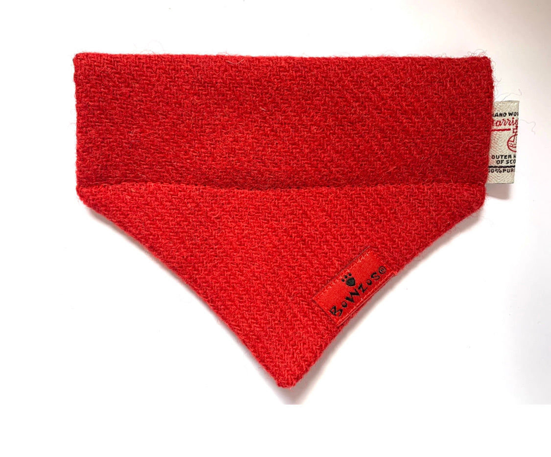 (Cranberry) Bowzos Harris Tweed® Bandana